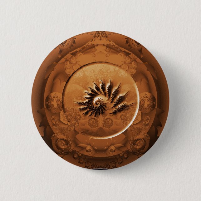 Versteinerter Fraktalspiegel Button (Vorderseite)