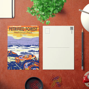 Versteinerter Wald Nationalpark Arizona Vintage Postkarte