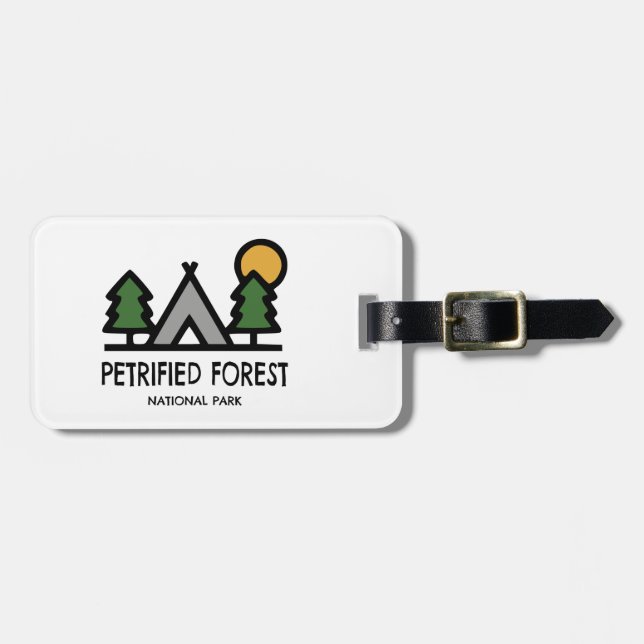 Versteinerter Wald-Nationalpark Gepäckanhänger (Vorderseite horizontal)