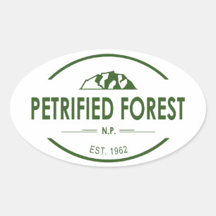 Versteinerter Wald-Nationalpark Ovaler Aufkleber