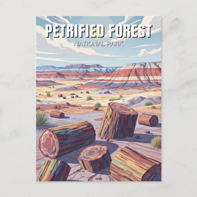 Versteinerter Wald Nationalpark Postkarte (Vorderseite)