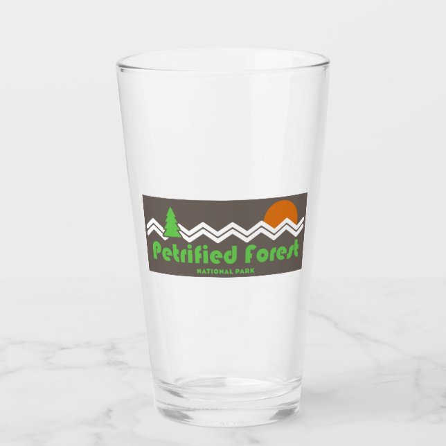 Versteinerter Wald Nationalpark Retro Glas (Vorderseite)