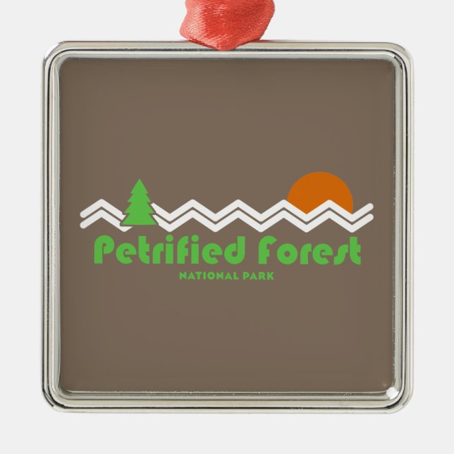 Versteinerter Wald Nationalpark Retro Ornament Aus Metall (Vorne)