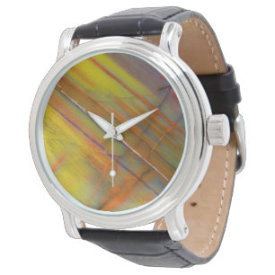 Versteinertes gelbes Holz Armbanduhr