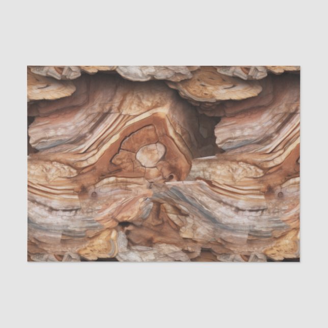 Versteinertes Holz-Dekoupage Seidenpapier (Vorderseite)