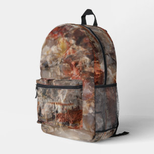 Versteinertes Holz-Rücken-Pack Bedruckter Rucksack
