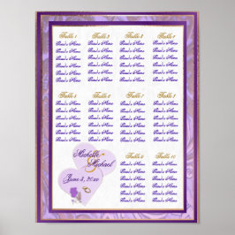 Verstellbare Lavendel und Lila Sitzordnung Poster