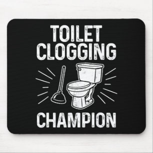 Verstopfung der Toilette Chamon Lustige Grafik Toi Mousepad