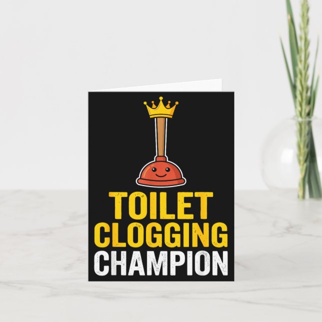 Verstopfung der Toilette Chamon Lustige Toilettenv Karte (Vorderseite)