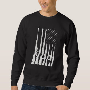 Verstörte Flaggenwaffe I Gewehre Verstört Sweatshirt