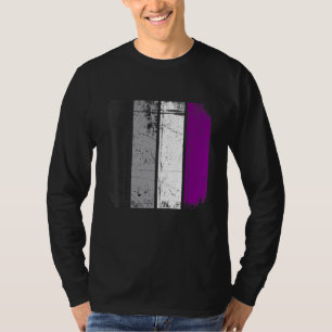 Verstörte Retro LGBt asexual Flag Lgbtq Pride Mon T-Shirt