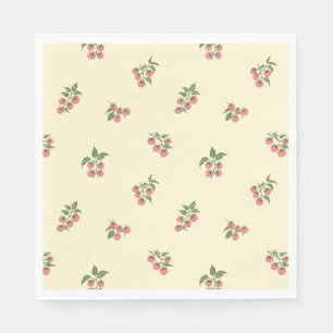 Verstreute Tomatenzweig Botanische Picknick-Rosa Serviette