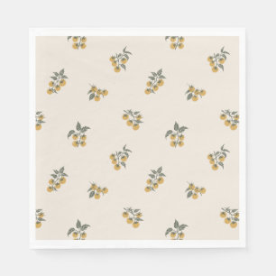 Verstreute Tomatenzweig Botanische Picknick Senf Serviette