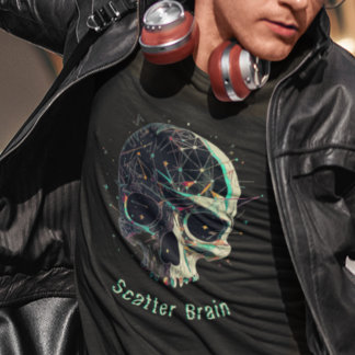 Verstreuter Gehirn-Schädel - Cooler Deep Thinker S T-Shirt