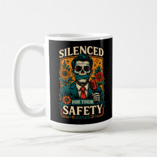 Verstummt für ihren Sicherheitsprotest Kaffeetasse