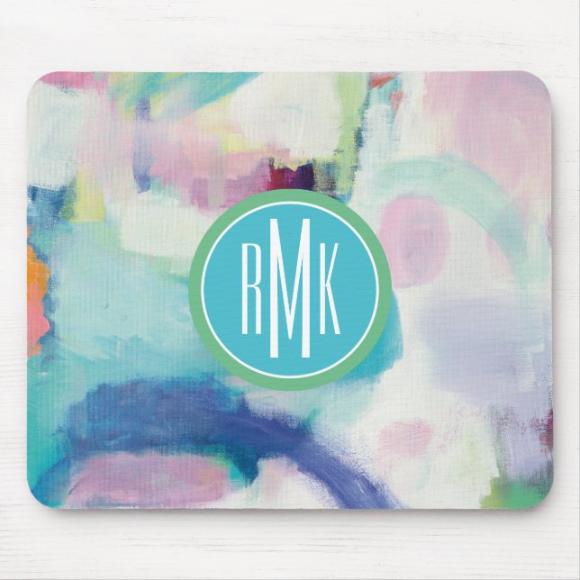 Versuch des Monogramm-| und luftiges helles Mousepad (Vorne)