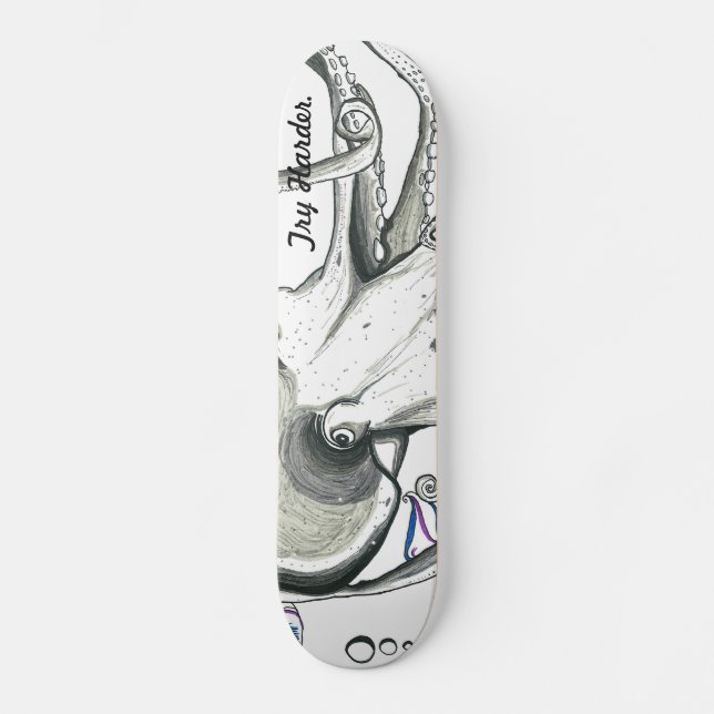 Versuch stark/Raum-Kraken-Skateboard Skateboard (Vorderseite)