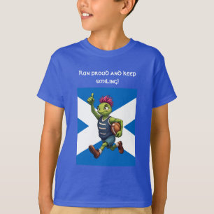 Versuche Zeit Distel Schottisches Rugby-Motiv T-Shirt