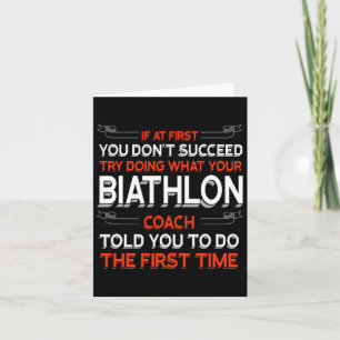 Versuchen Sie, das zu tun, was Ihr Biathlon-Traine Karte