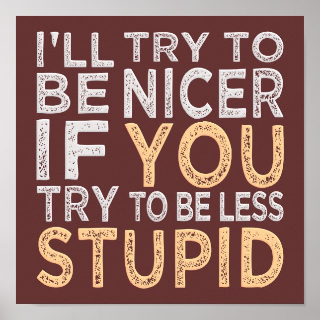 Versuchen Sie, ein schönes, benutzerdefiniertes Fa Poster (Vorne)