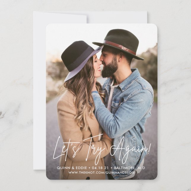 Versuchen wir es noch einmal mit der Postponierung Einladung (Vorderseite)