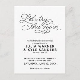 Versuchen wir es noch einmal mit einer verspäteten postkarte