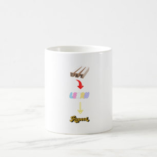 Versuch's. Lernen Sie. Wieder von vorne. T-Shirt f Kaffeetasse