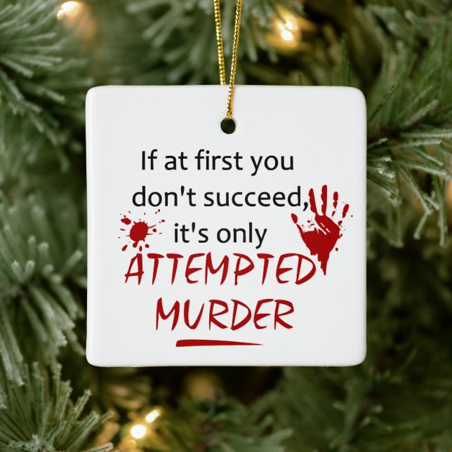 Versucht, das Wahre Verbrechen zu ermorden Keramikornament (Baum)