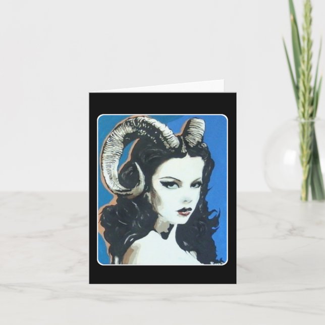 'Versuchung im Magick' Gemälde auf einem Leere Dankeskarte (Vorderseite)