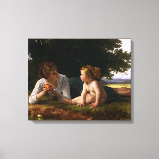 Versuchung von William Bouguereau Leinwanddruck (Vorderseite)