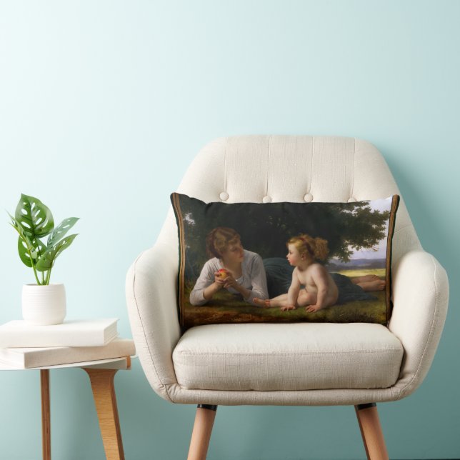 Versuchung von William Bouguereau Lendenkissen (Stuhl )