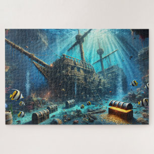 Versunkenes Piratenschiffswrack Nautilus Tiefsee-S