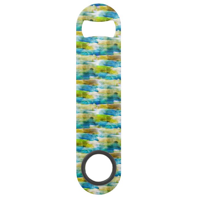 Vert abstrait d'aquarelle, bleu (Devant)