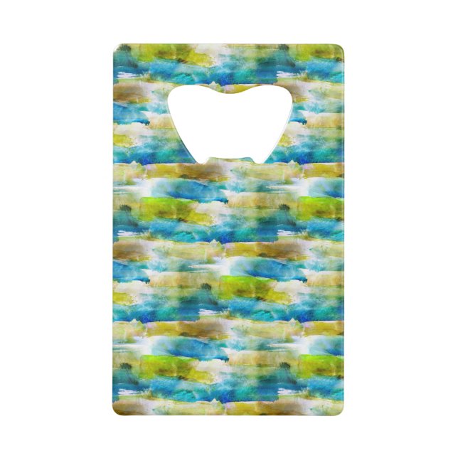 Vert abstrait d'aquarelle, bleu (Devant)