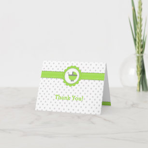Vert avec gris Polka Merci