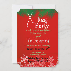 Vert avec invitation rouge