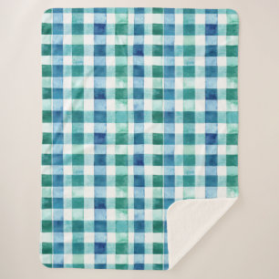 Vert Blanc Bleu Trappe Plaid Noël