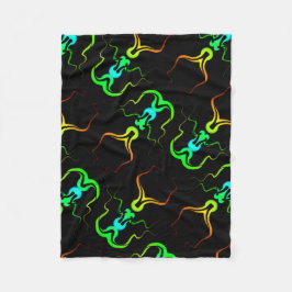 Vert-bleu orange de petite couverture polaire sur