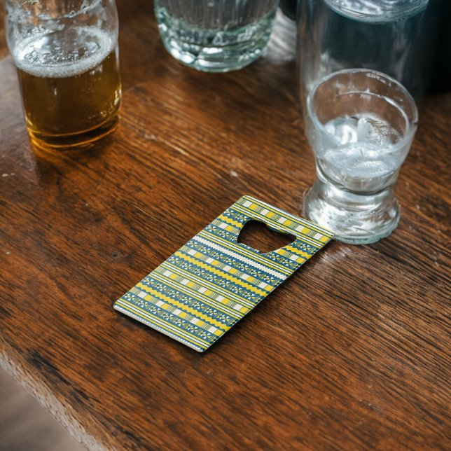 Vert bleu traditionnel Motif tribal ( Bottle Openers)