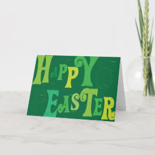 Vert chrétien Joyeuses Pâques de ~ de carte de
