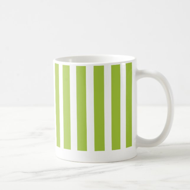 vert clair rayé, chartreuse, tasse (Droite)