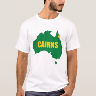 Vert de cairns et T-shirt de carte d'or