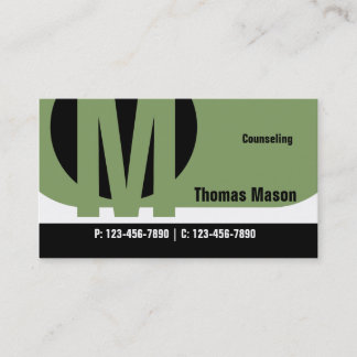 Vert de carte de visite professionnelle de visite