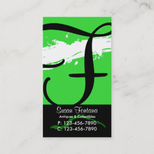 Vert de carte de visite professionnelle de visite
