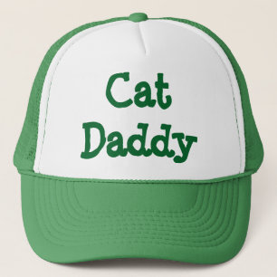 Vert de casquette de camionneur de papa de chat