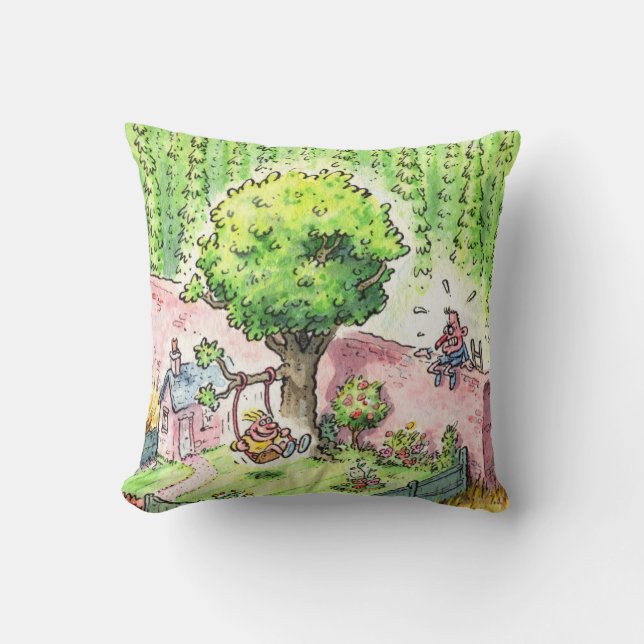 Vert de coussin de jet de garçon d'oscillation (Recto)