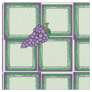 Vert et violet + tissu de raisins