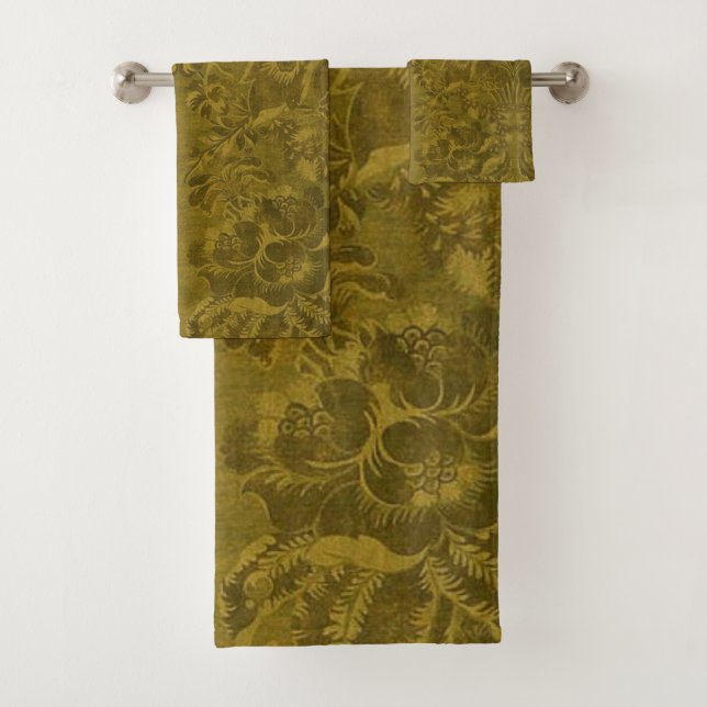 Vert Floral Peacock plumes Plaque Damas Luxe (En situation)