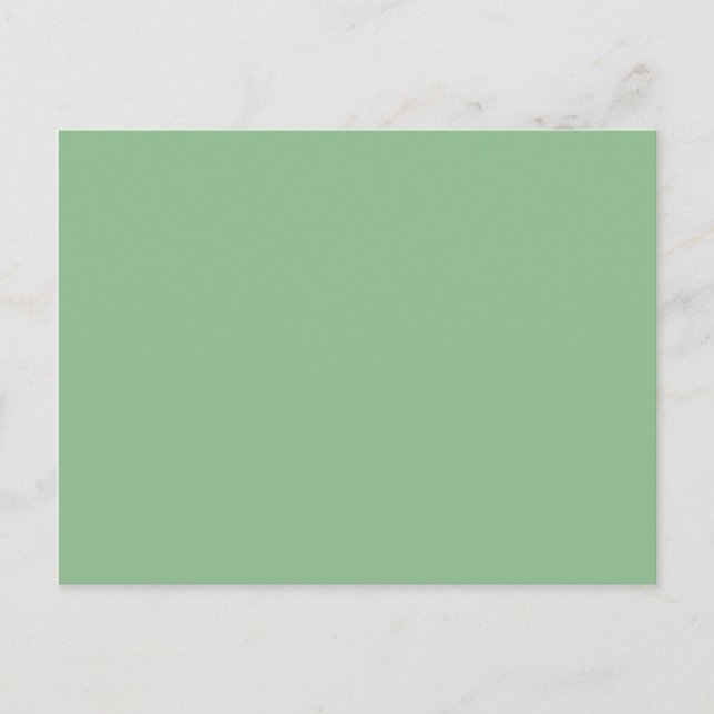 Vert foncé uni couleur mer carte postale vierge (Devant)