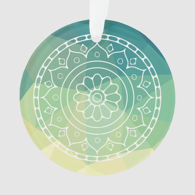 Vert jaune Mandala Inspiration Harmony Flower (devant)